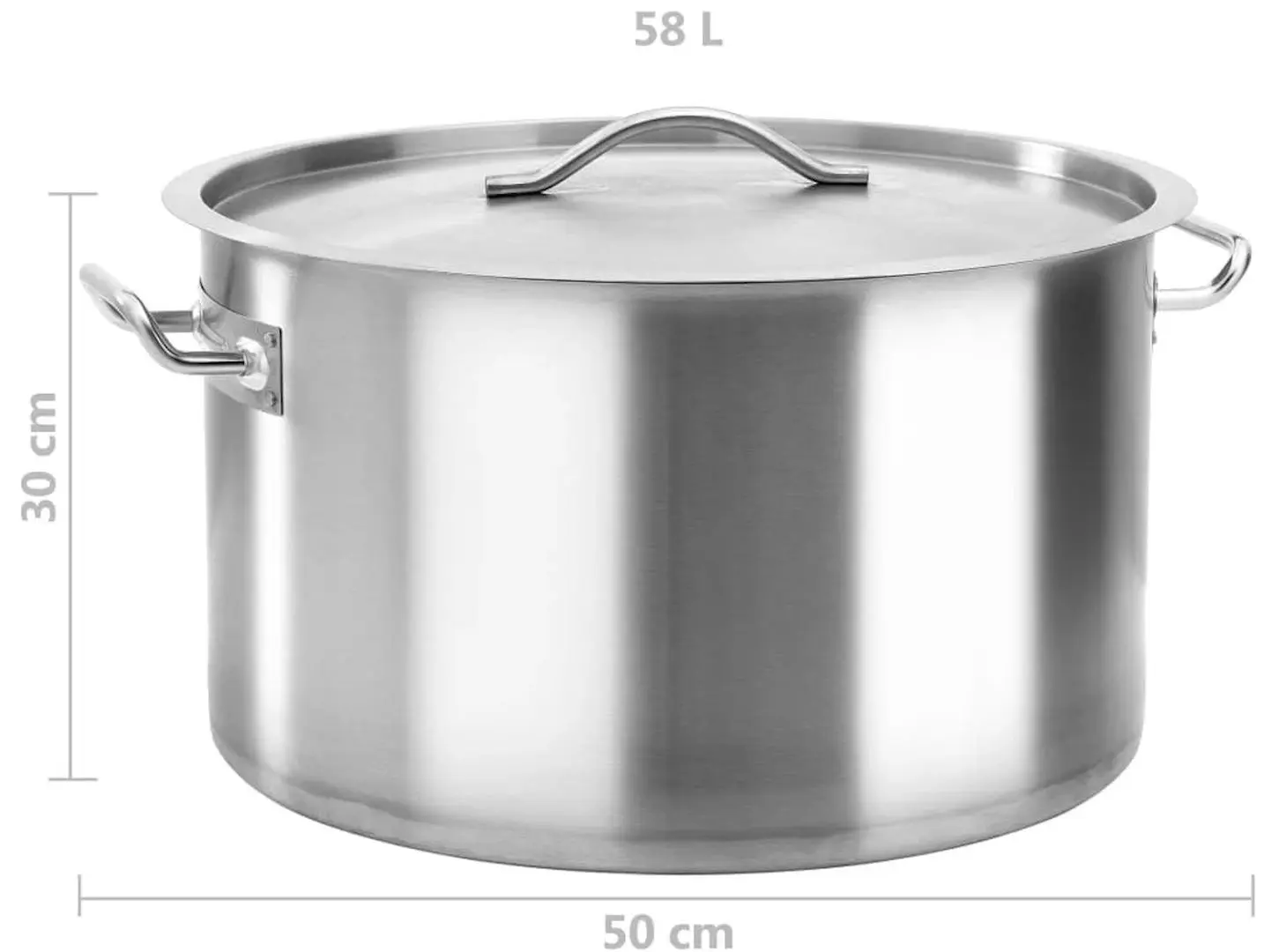 Cratita cu capac VidaXL 51141 58L (Inox)