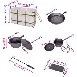 Набор посуды VidaXL 40829 (Black) Thumb