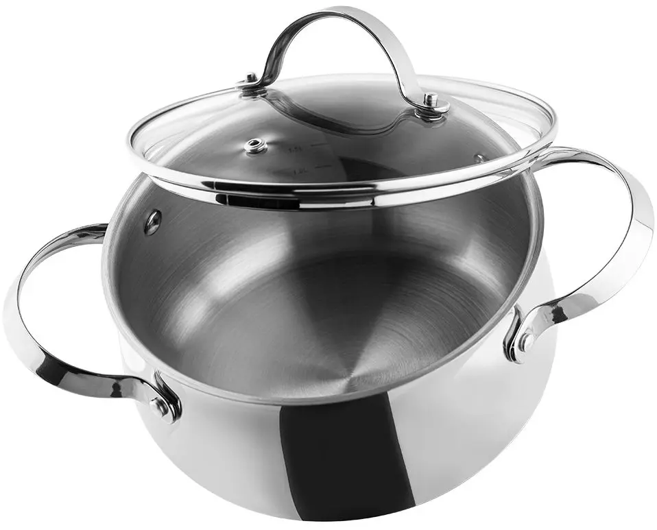 Oala cu capac Vinzer Culinaire 50166 2.4L (Inox) - 2