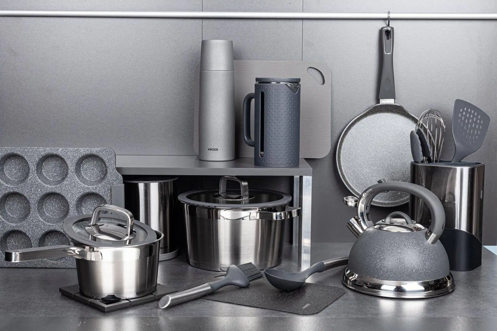 Oala cu capac Vinzer Moderno 50072 2.3L (Inox) - 3