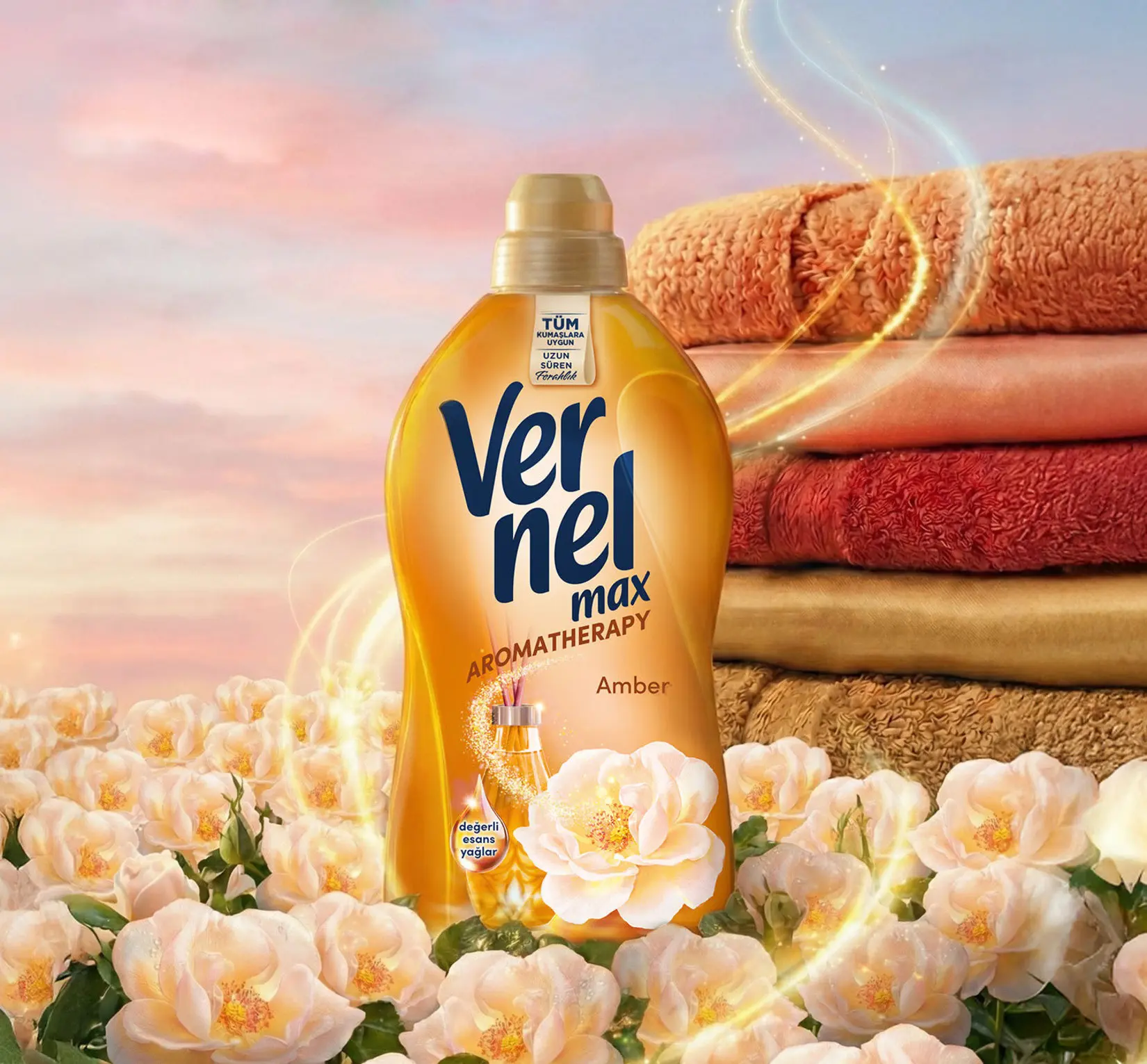Кондиционер для белья Vernel Max Aromatherapy Amber 1.4L - 2