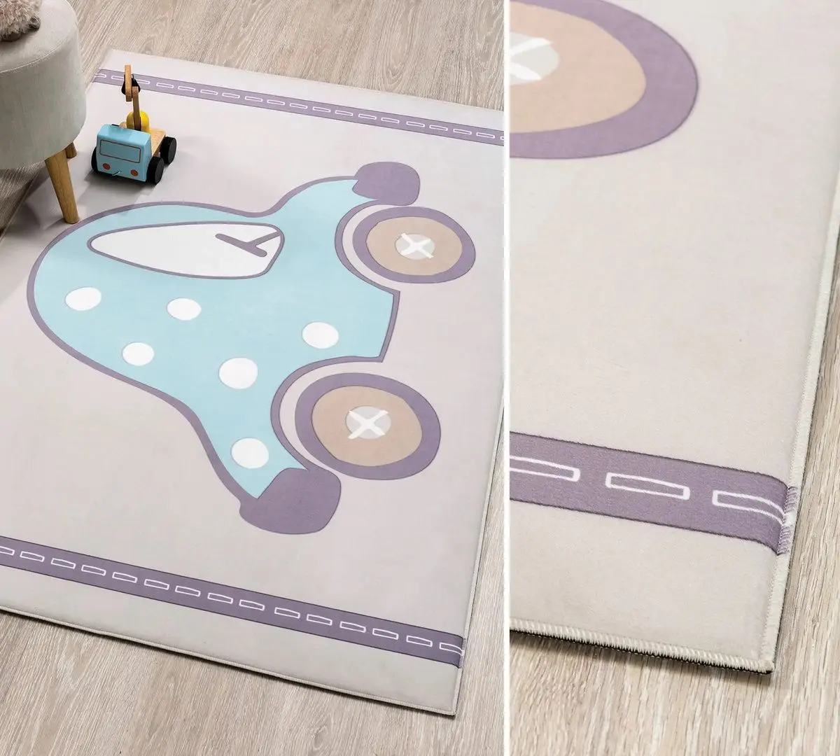 Ковер Cilek Cars 100x150 (Beige/Blue) - 5