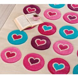 Ковер Cilek Love 133x190 (Beige/Pink/Blue) Thumb