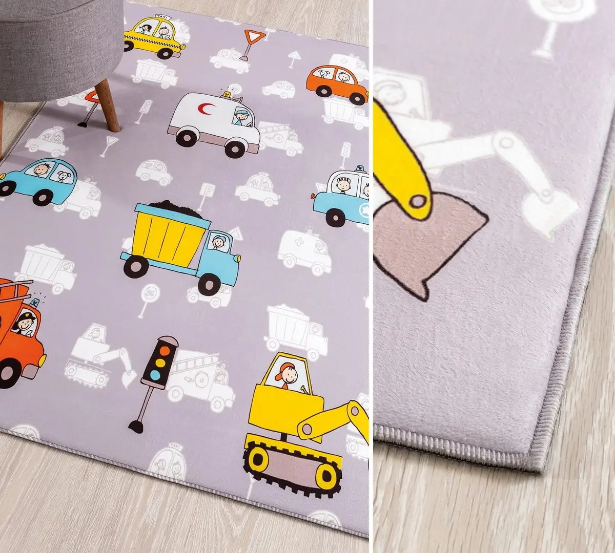 Ковер Cilek Minical Vehicle 100x150 (Multicolor) - 5