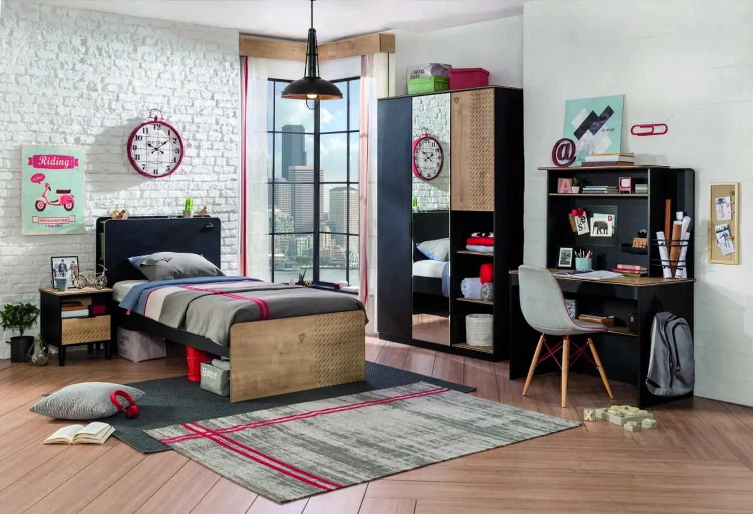 Ковер Cilek Select 135x200 (Gray/Red) - 3