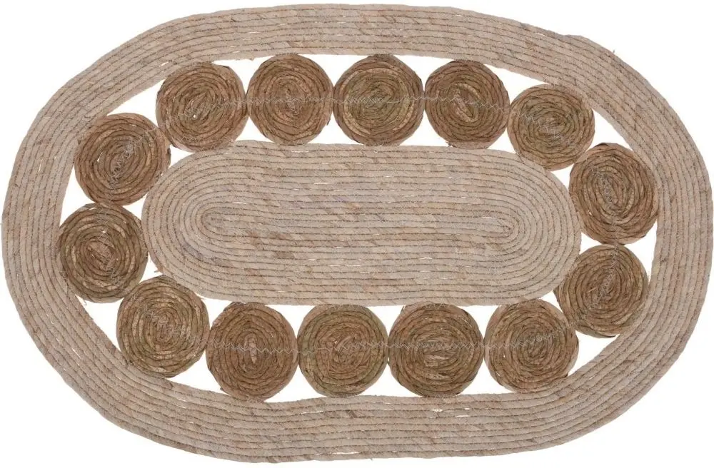 Коврик входной H&S Круги 80x50 44747 (Brown/Beige)