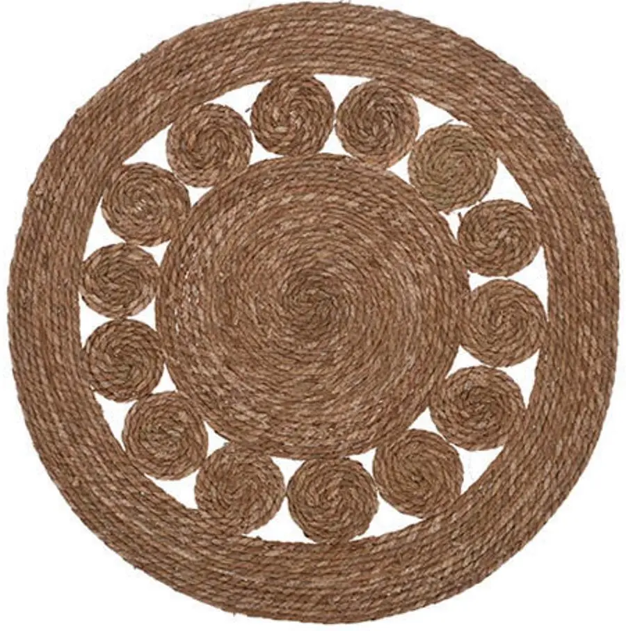 Covor intrare H&S Cercuri D80 44745 (Brown)