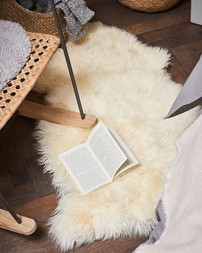 Covoras decorativ Ikea Ullerslev 85cm (Alb) - 4