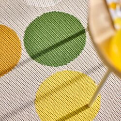 Ковер безворсовый Ikea Broggan для дома/улицы/в горошек 133x195 (Разноцветный) Thumb