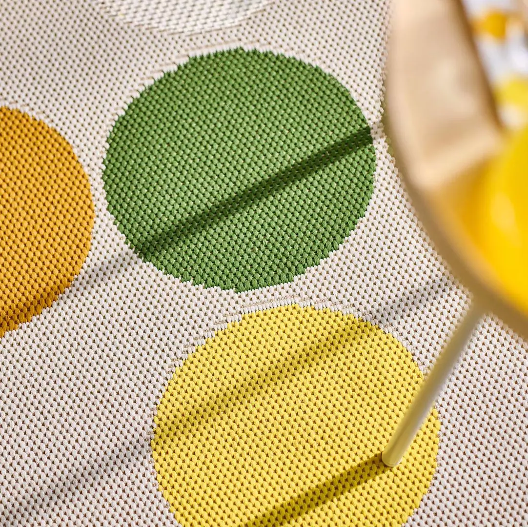 Ковер безворсовый Ikea Broggan для дома/улицы/в горошек 133x195 (Разноцветный) - 3