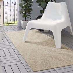 Ковер безворсовый Ikea Fullmakt для дома/улицы 80x200 (Бежевый/Меланж) Thumb