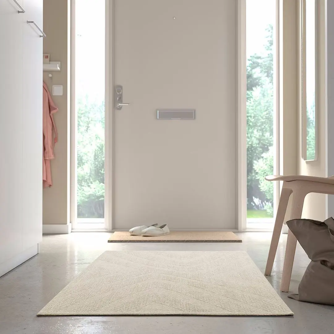 Ковер безворсовый Ikea Fullmakt для дома/улицы 80x200 (Бежевый/Меланж) - 6