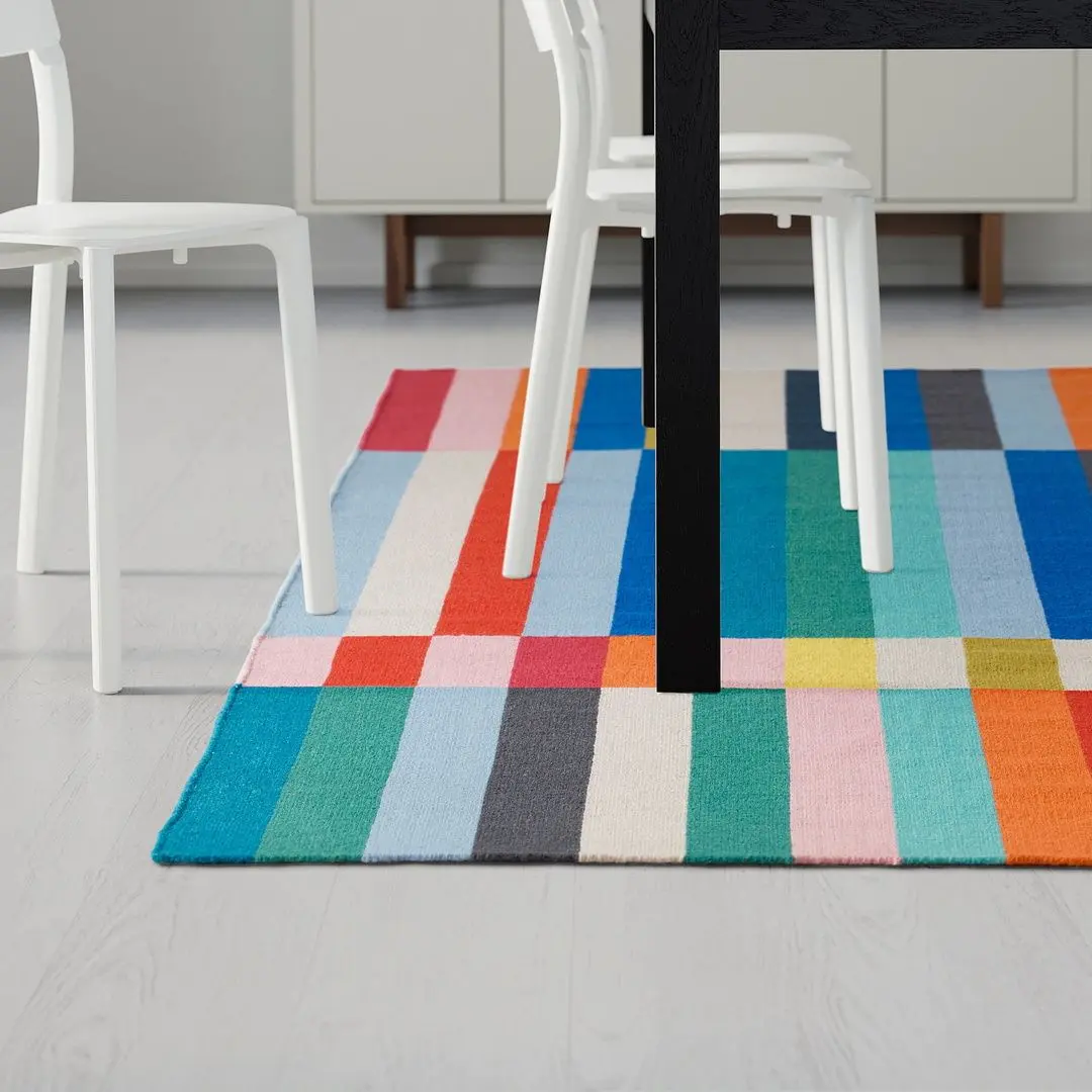 Ковер безворсовый Ikea Halved ручная работа 170x240 (Разноцветный) - 7