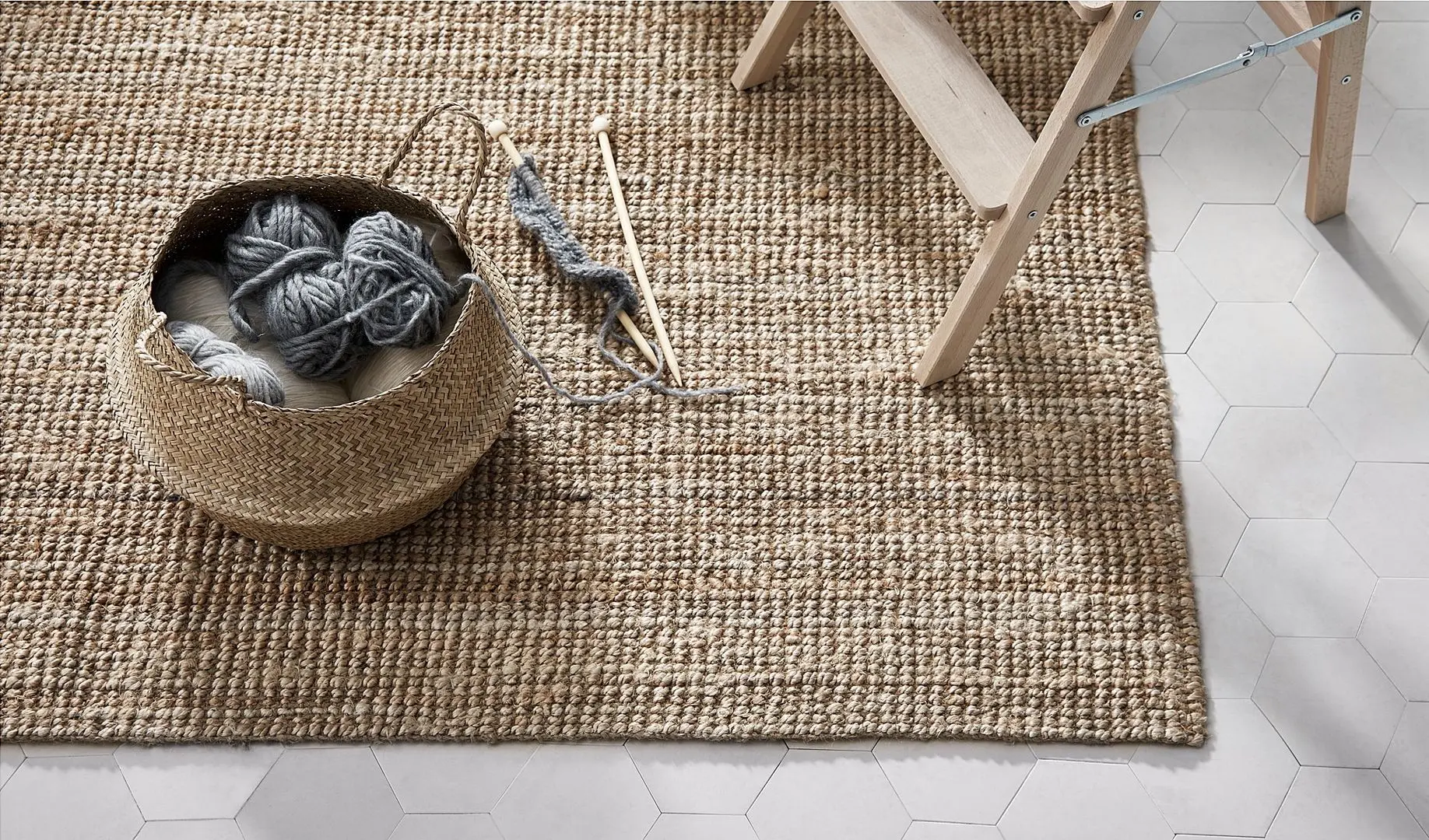 Covor tesatura plata Ikea Lohals 133x195 (Natur) - 3