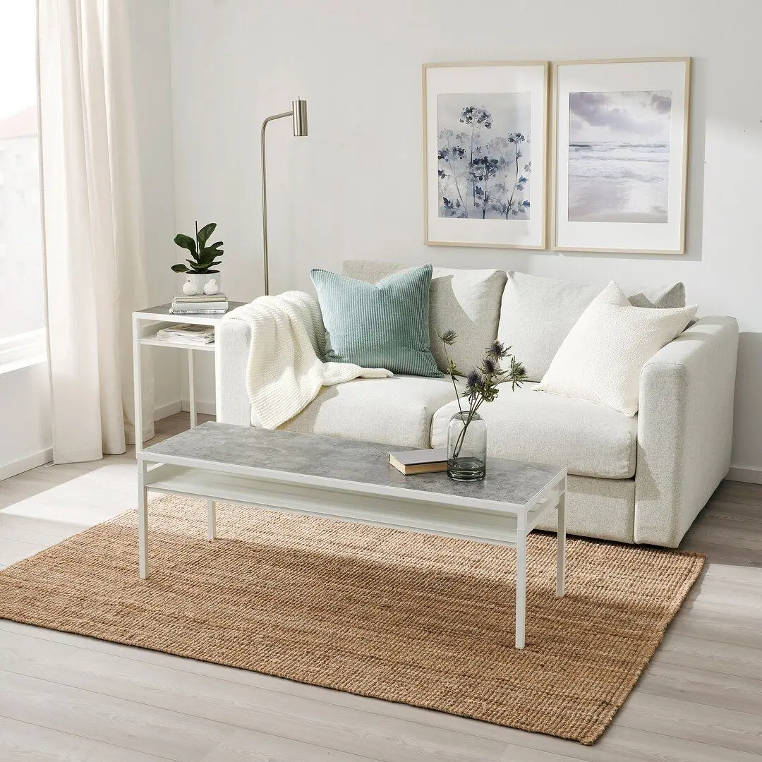 Covor tesatura plata Ikea Lohals 133x195 (Natur) - 2