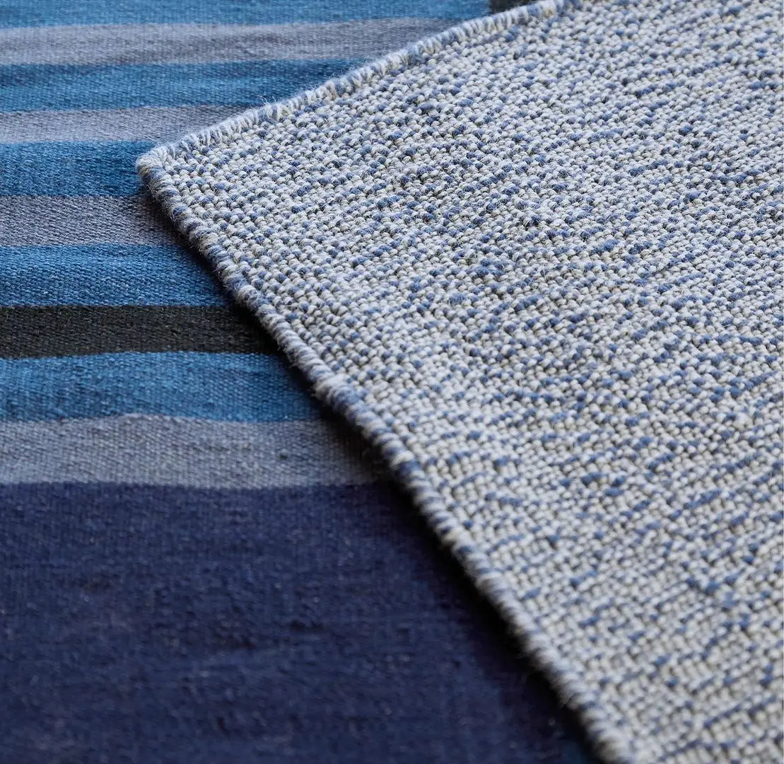 Ковер безворсовый Ikea Lovrup ручная работа 133x195 (Синий) - 4