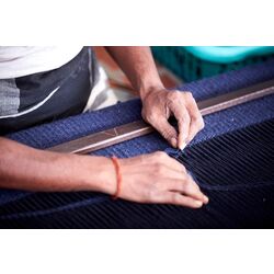 Ковер безворсовый Ikea Lovrup ручная работа 133x195 (Синий) Thumb