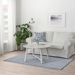 Ковер безворсовый Ikea Lovrup ручная работа 133x195 (Синий) Thumb