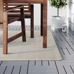 Ковер безворсовый Ikea Morum для дома/улицы 160x230 (Бежевый) Thumb