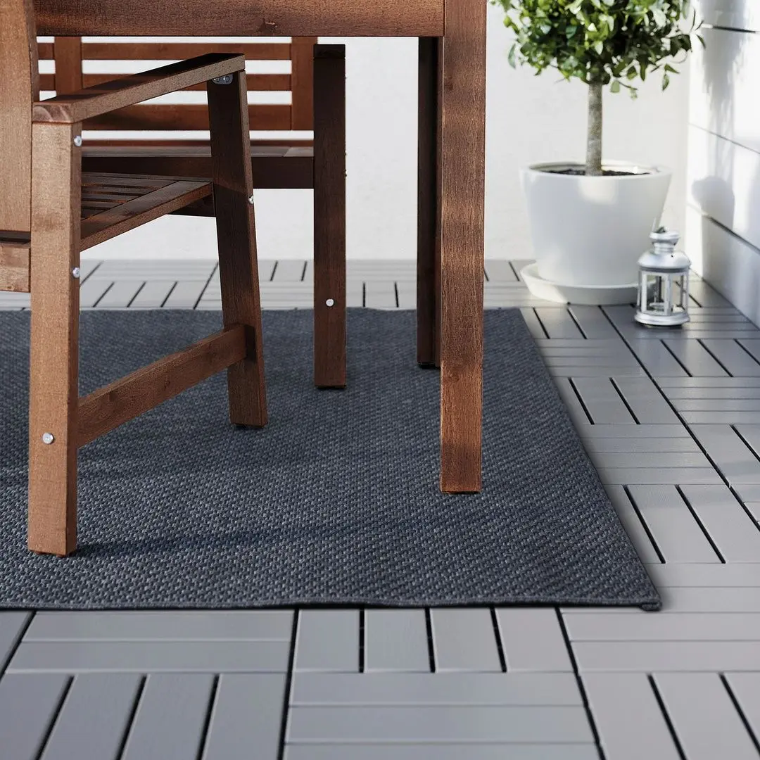 Covor ţesătură plată Ikea Morum interior/exterior 160x230 (Gri Inchis) - 5
