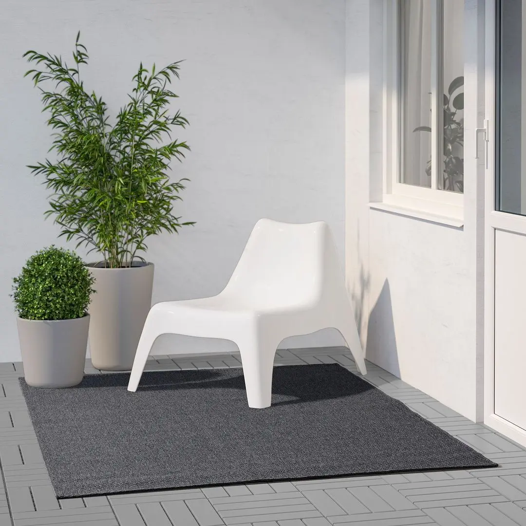 Covor ţesătură plată Ikea Morum interior/exterior 160x230 (Gri Inchis) - 7