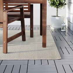 Ковер безворсовый Ikea Morum для дома/улицы 200x300 (Бежевый) Thumb
