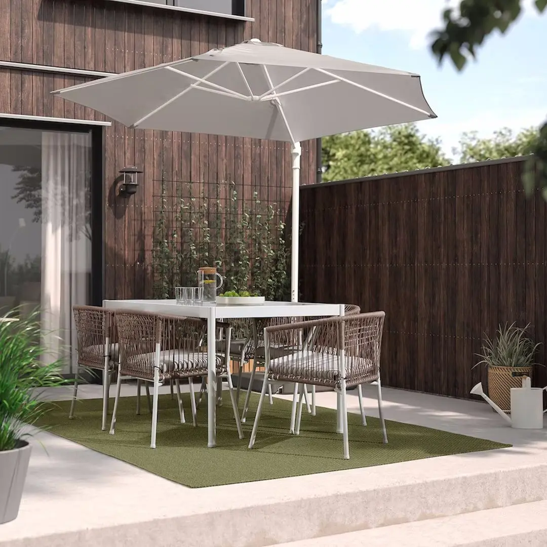 Covor tesatura plata Ikea Morum interior/exterior 200x300 (Verde) - 4