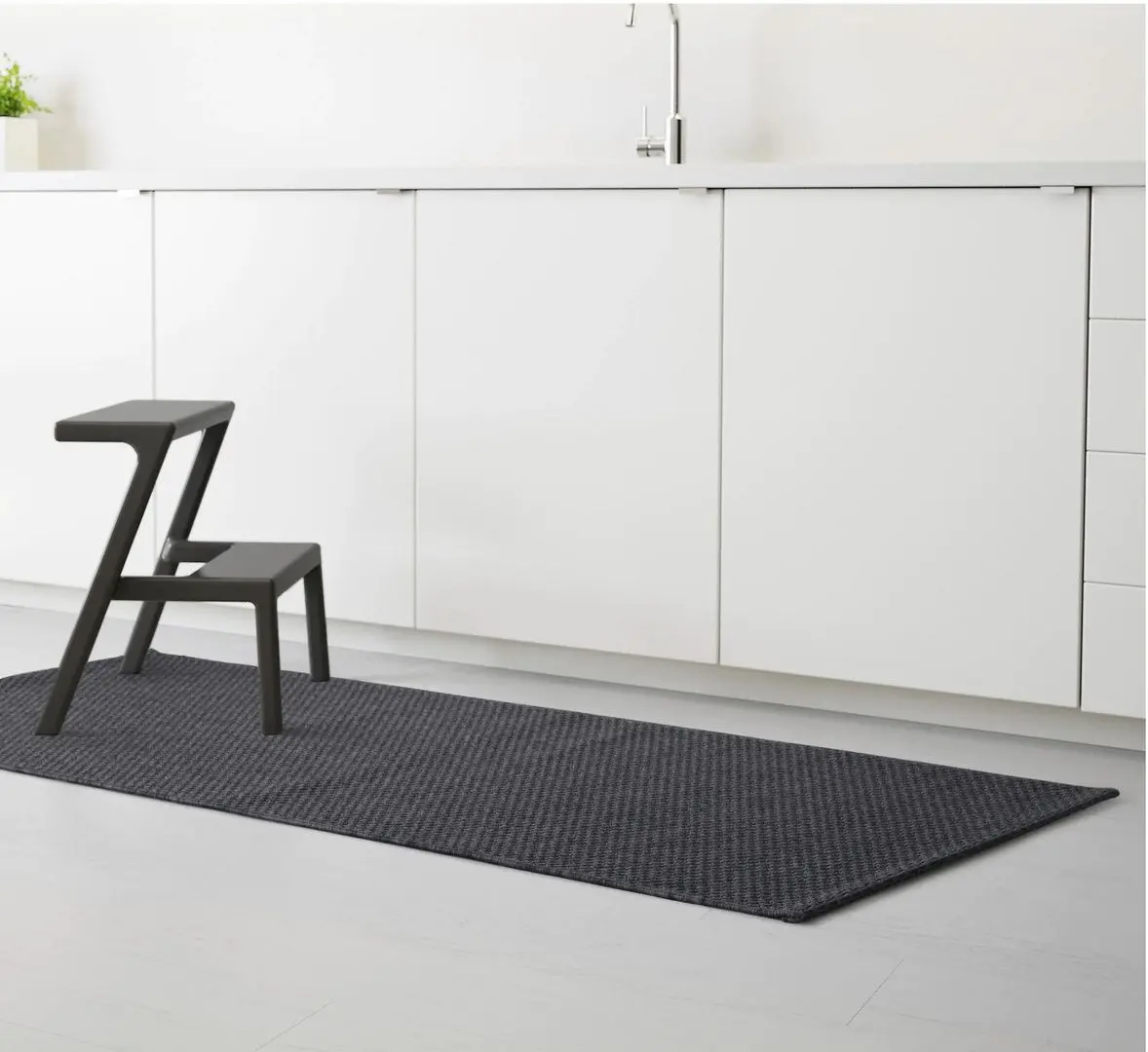 Ковер безворсовый Ikea Morum для дома/улицы 80x200 (Темно-серый) - 6