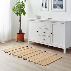 Ковер безворсовый Ikea Raklev ручная работа 70x160 (Естественный/Разноцветный) Thumb