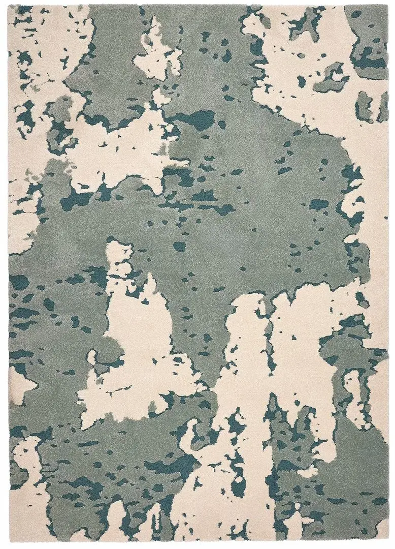 Covor tesatura plata Ikea Ringklocka 160x230 (Verde/Alb)
