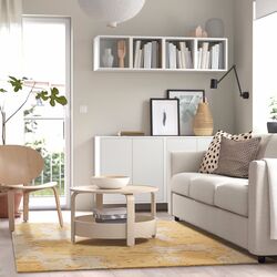 Covor tesatura plata Ikea Ringklocka 160x230 (Galben/Alb) Thumb