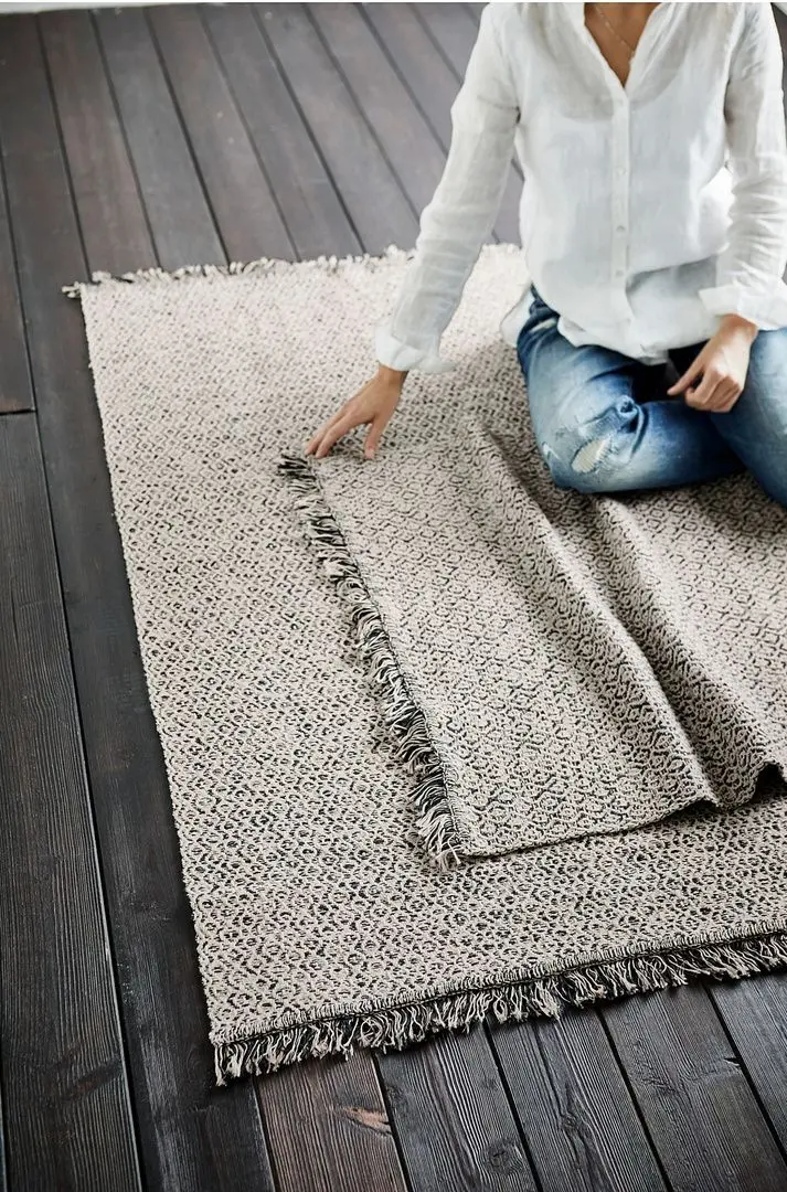 Covor ţesătură plată Ikea Rorkar 80x150 (Negru/Natur) - 4