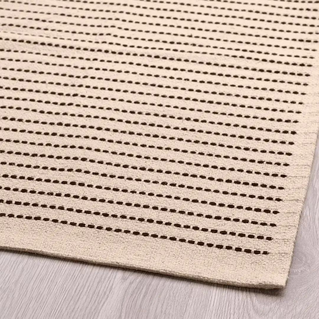 Ковер безворсовый Ikea Starreklinte 120x180 (Натуральный/Черный) - 2