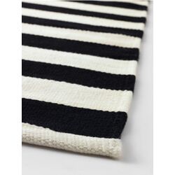 Covor ţesătură plată Ikea Stockholm manual 250x350 (Dungat Negru/Alb Pal) Thumb