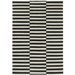 Covor ţesătură plată Ikea Stockholm manual 250x350 (Dungat Negru/Alb Pal)
