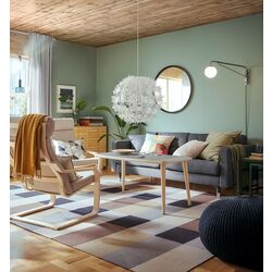 Covor ţesătură plată Ikea Stockholm manual 250x350 (Cadrilat/maro) Thumb