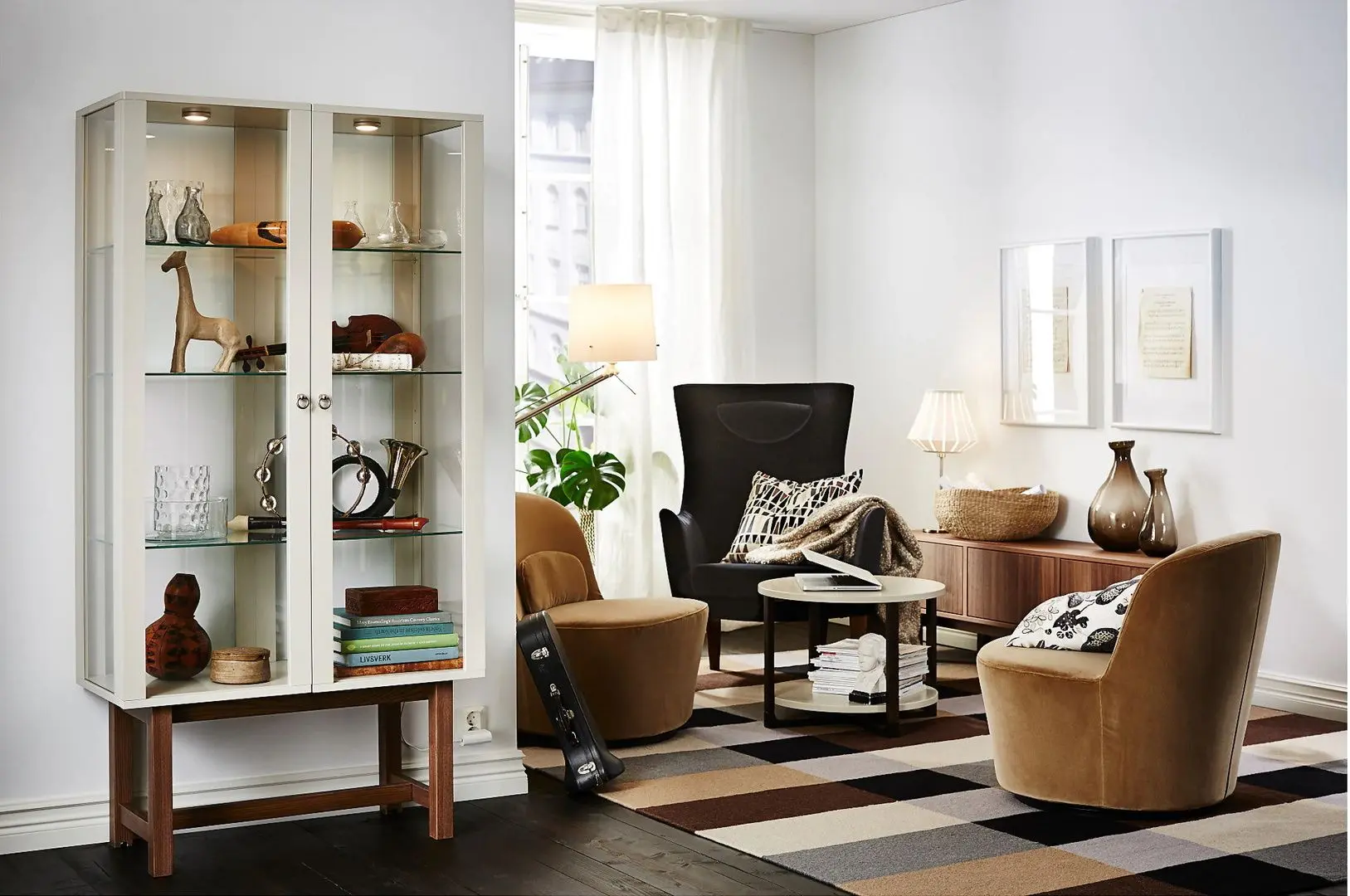 Covor ţesătură plată Ikea Stockholm manual 250x350 (Cadrilat/maro) - 9