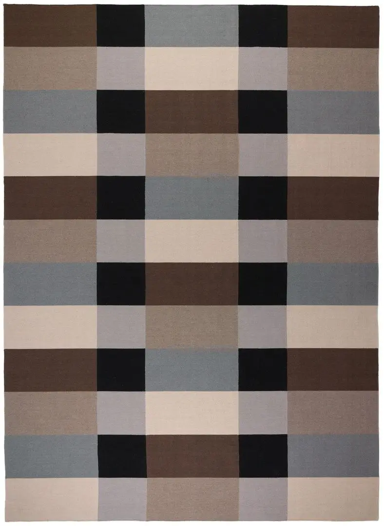 Covor ţesătură plată Ikea Stockholm manual 250x350 (Cadrilat/maro)