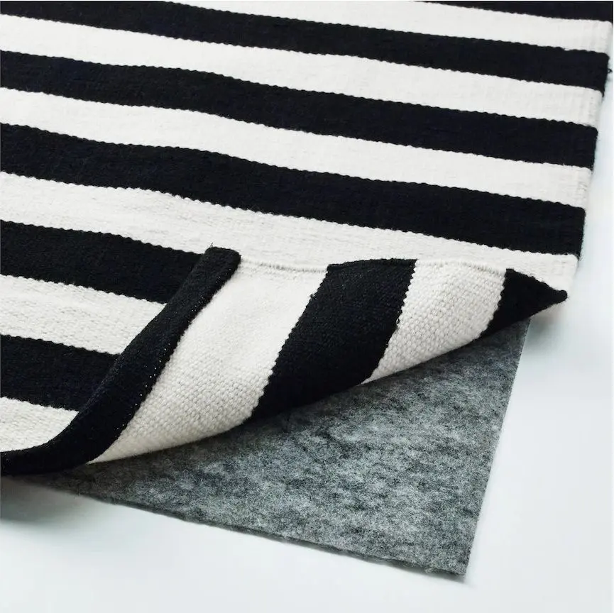 Covor ţesătură plată Ikea Stockholm manual 250x350 (Dungat/Negru/Alb pal) - 2
