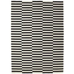 Covor ţesătură plată Ikea Stockholm manual 250x350 (Dungat/Negru/Alb pal)