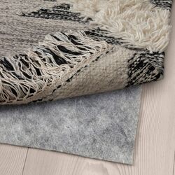 Ковер безворсовый Ikea Tannisby ручная работа 160x230 (Серый/Черный) Thumb