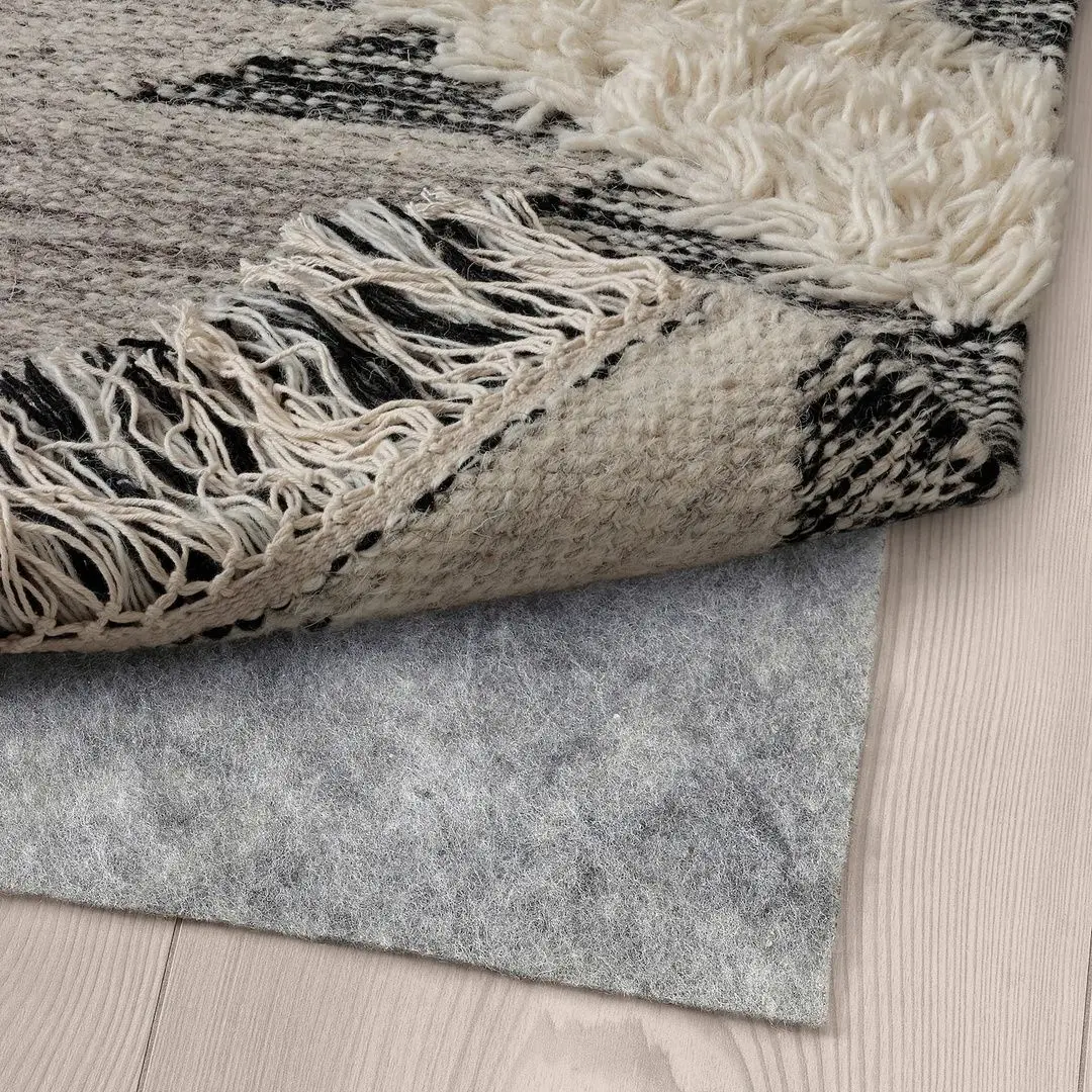 Ковер безворсовый Ikea Tannisby ручная работа 160x230 (Серый/Черный) - 3
