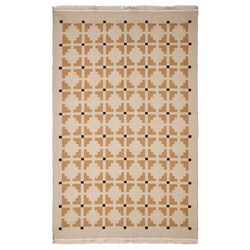Covor tesatura plata Ikea Telegraflinje 170x240 (Galben-Bej)