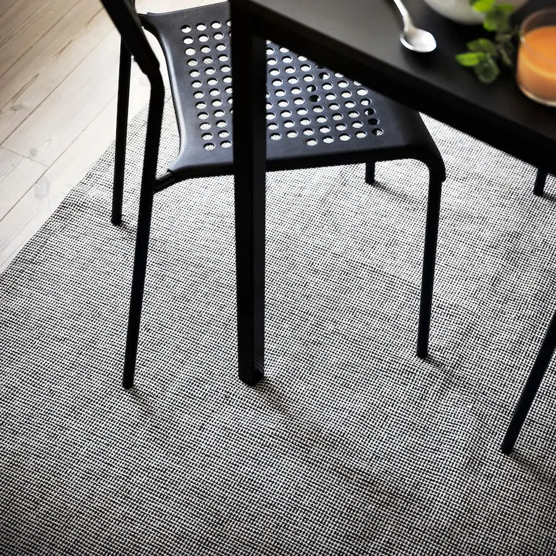 Covor ţesătură plată Ikea Tiphede 155x220 (Negru/Natur) - 4