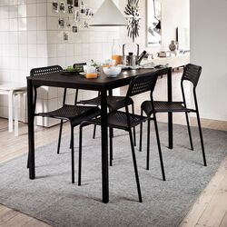 Covor ţesătură plată Ikea Tiphede 155x220 (Negru/Natur) Thumb
