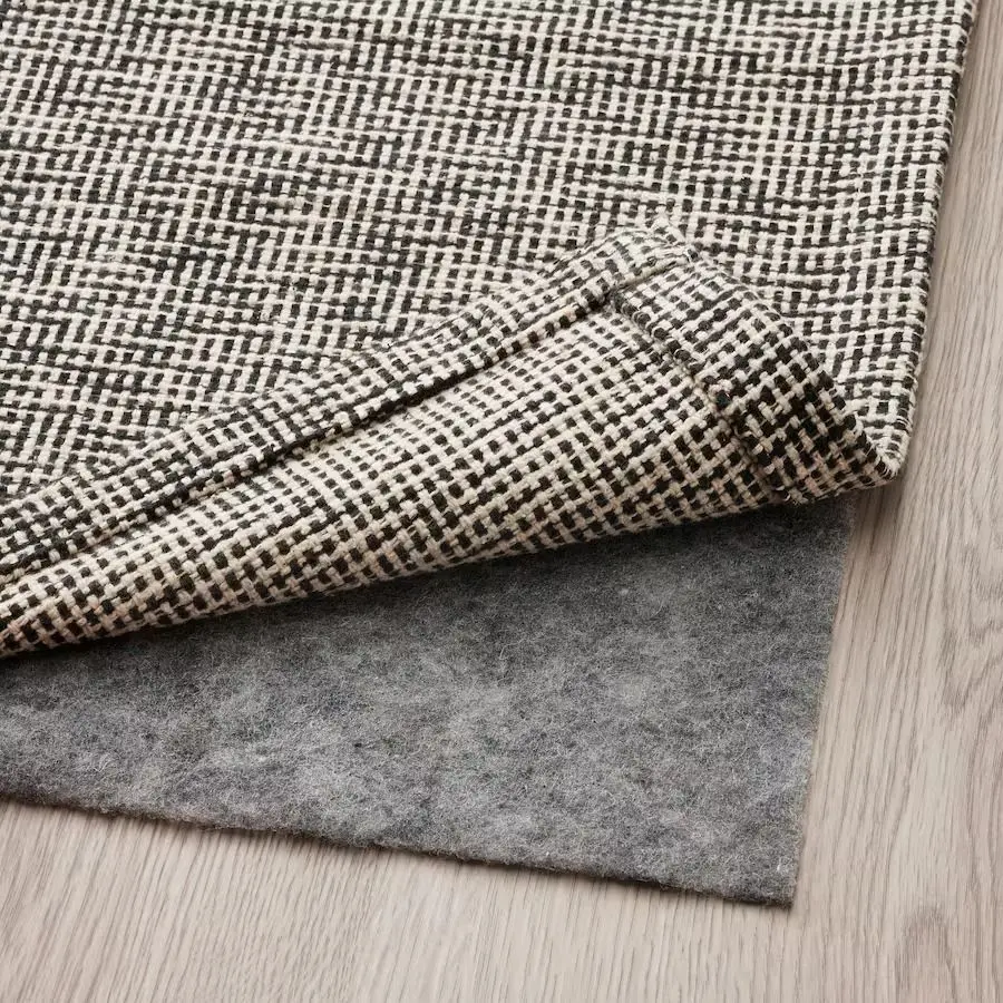 Кoвер безворсовый Ikea Tiphede 80x150 (Черный/Натуральный) - 3