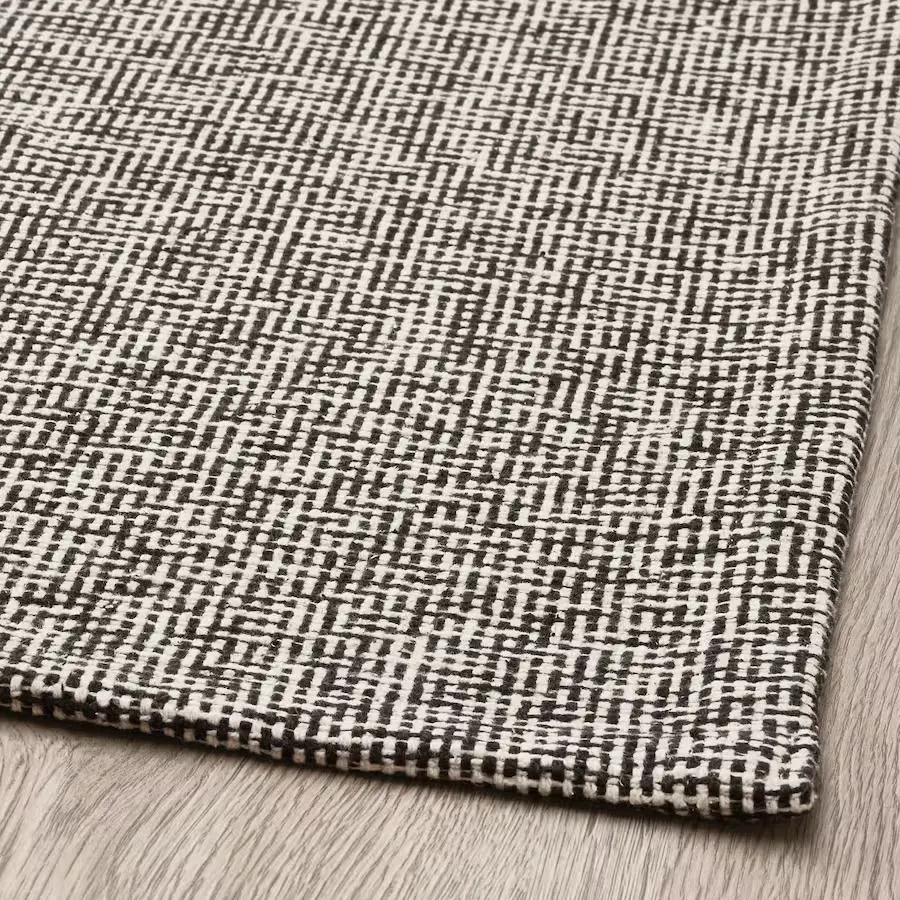 Кoвер безворсовый Ikea Tiphede 80x150 (Черный/Натуральный) - 4