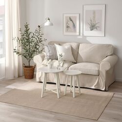 Ковер безворсовый Ikea Vodskov 133x195 (Естественный/Серый) Thumb