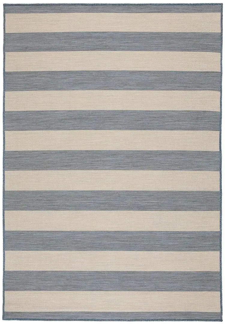 Ковер безворсовый Ikea Vollerslev для дома/улицы 133x195 (Бежевый/Голубой)