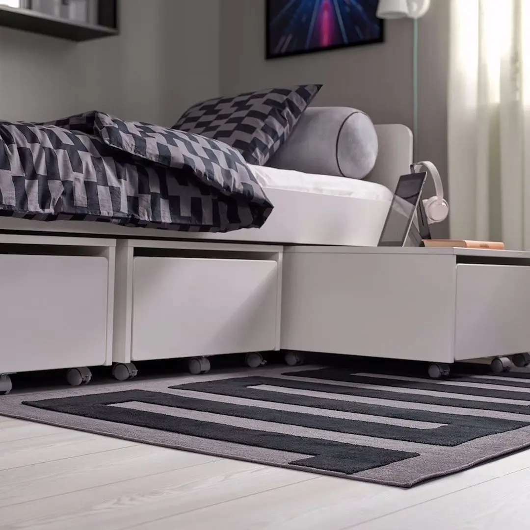 Ковер Ikea Blaskata 105x160 (Черный/Серый) - 5